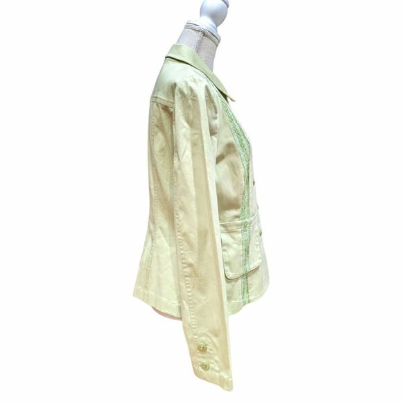 St. John Sport Women's Lime Green Button Up Jacket Size M - Picture 3 of 12